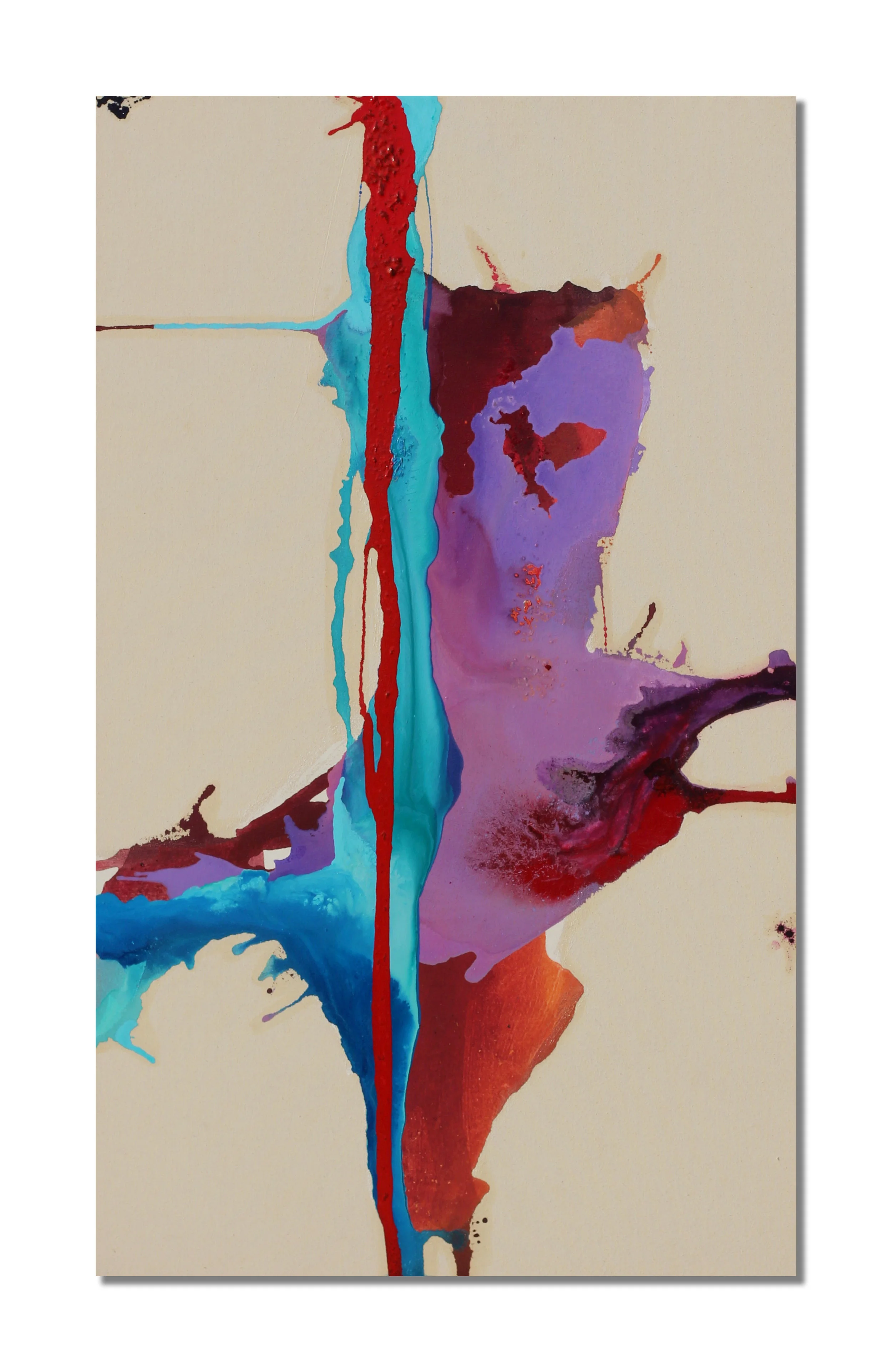 "Ripple Me" 36x60 - acrylic/water and ink mixture on partially gessoed canvas