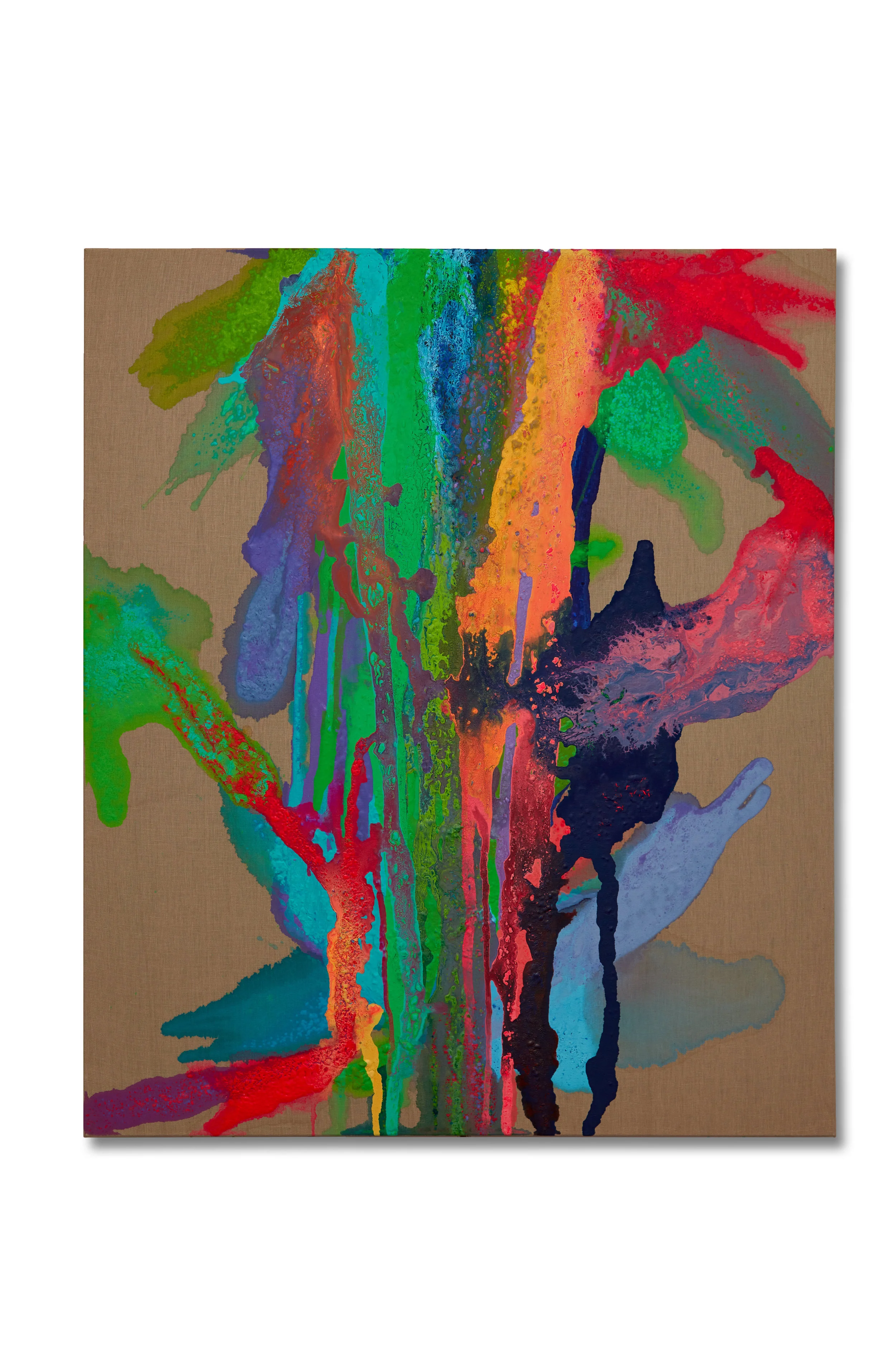 “I Think We Are All Magic” 44x52 - acrylic/acrylic inks on unprimed linen