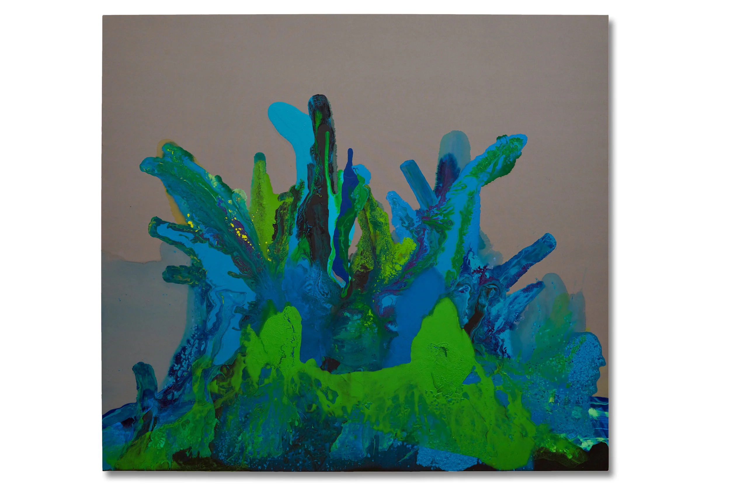 “Kentwood” 60x54 - acrylic/acrylic inks on partially primed polyester cotton