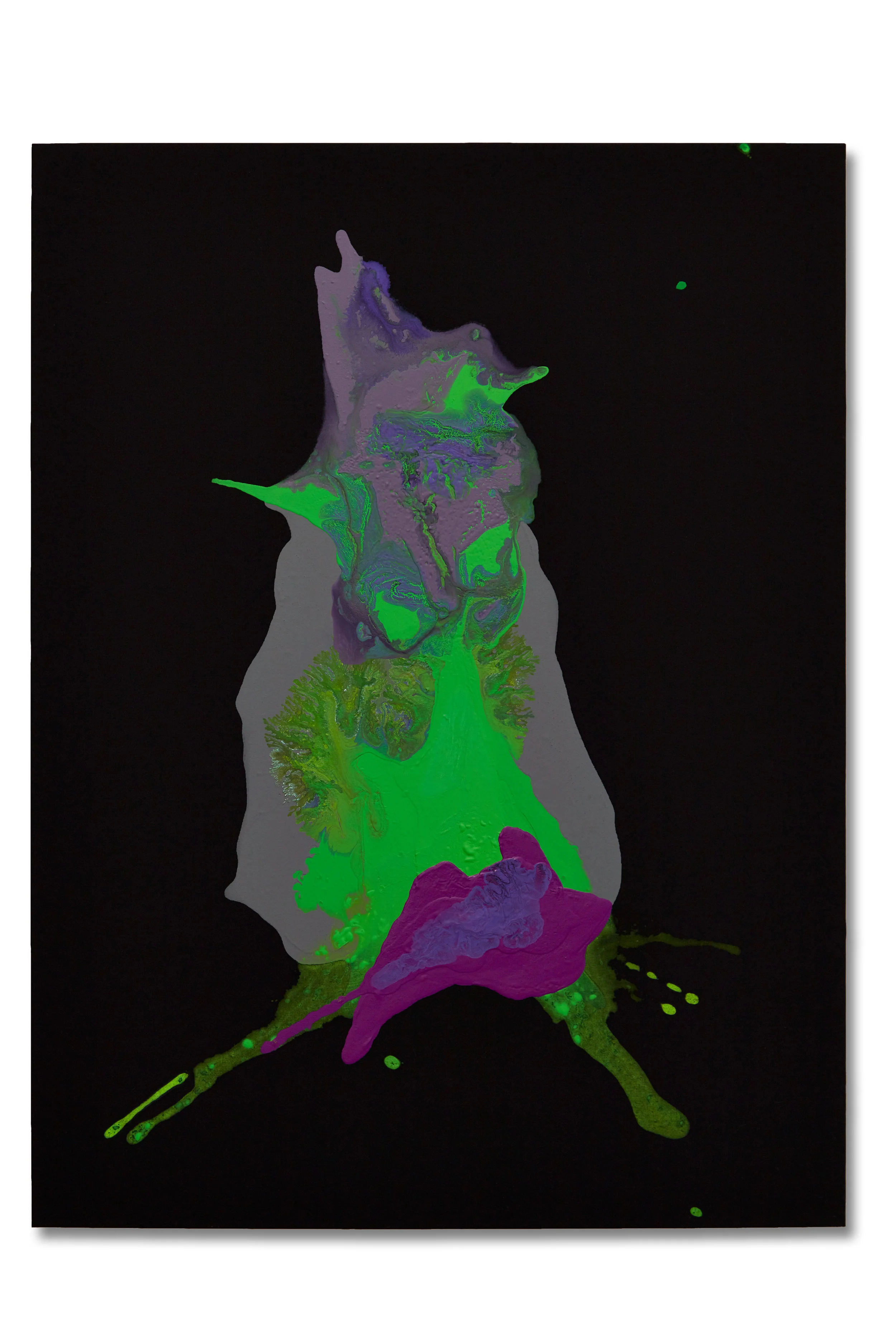 “When I Grew From The Dark” 30x40 - acrylic/acrylic inks on partially primed black canvas