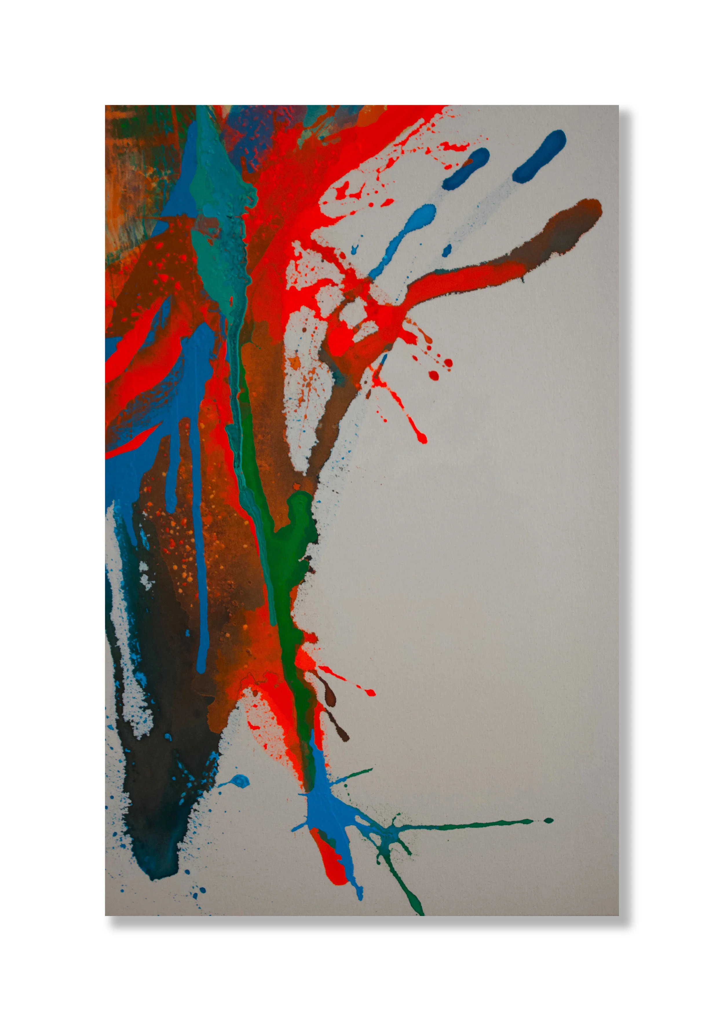 “Control The Inside” 26x40 - acrylic/acrylic inks on partially primed canvas