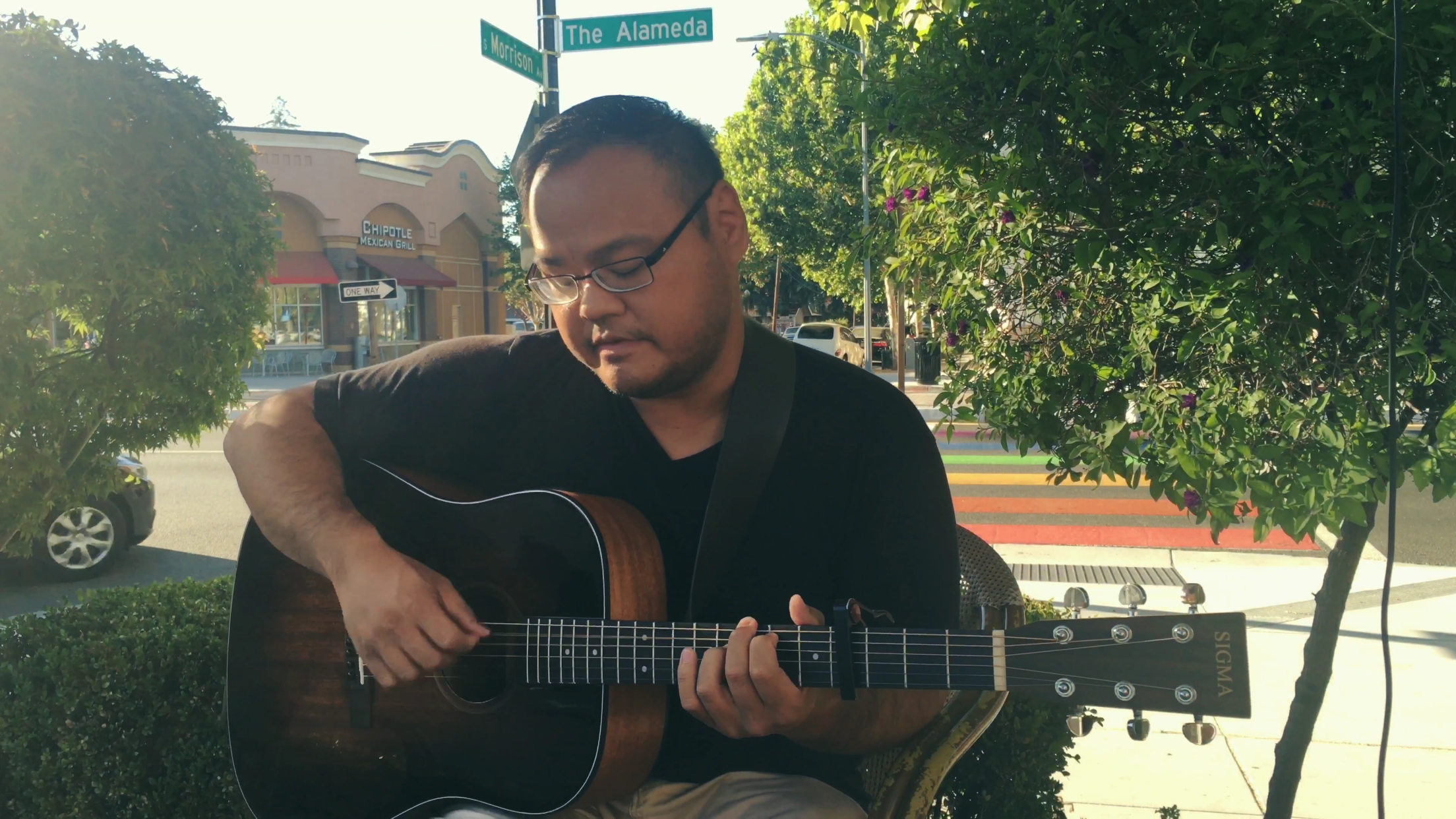 Mardi Morillo performs "Searching" at Crema Coffee in San Jose, CA