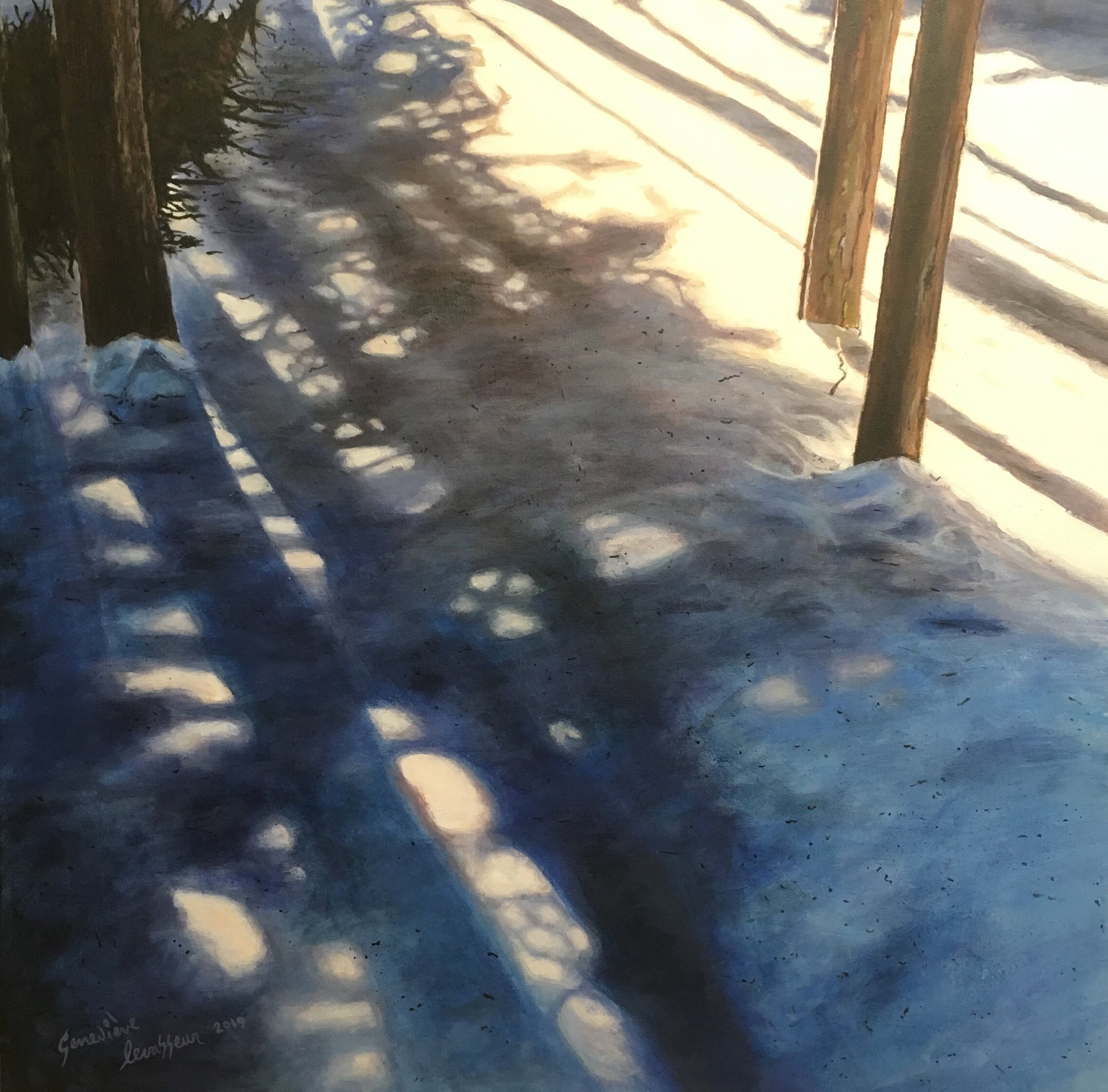 Shadows. Acrylic on canvas, 24" x 24".