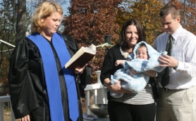 Family welcoming of Ryan in same place where older sister Peyton was welcomed a few years earlier!