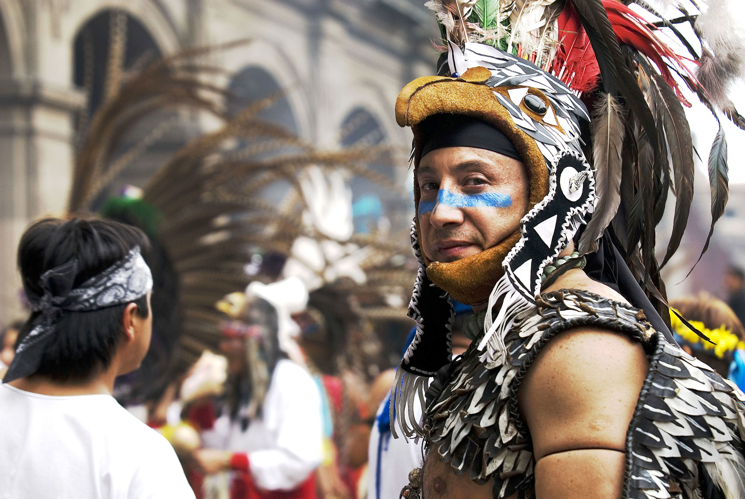 Mexico City, Aztec Man. lauriebuman.com © 2015 Laurie Buman. All rights reserved.