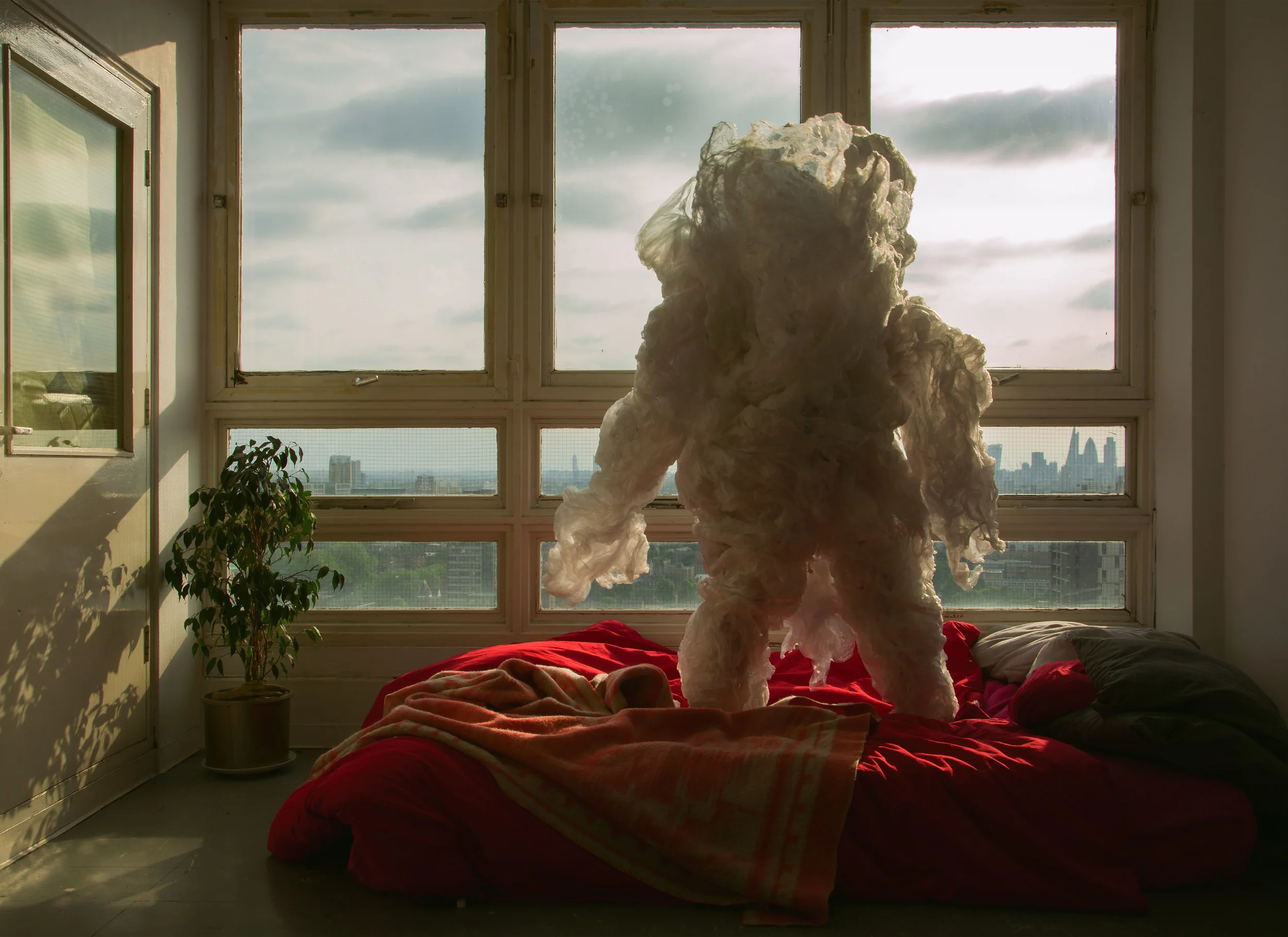 Performance artist Mette Sterre 2016 Balfron Tower