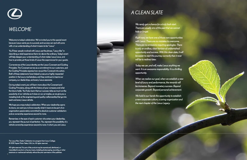 Lexus Event Program . Interior. Client: Moore Business Solutions