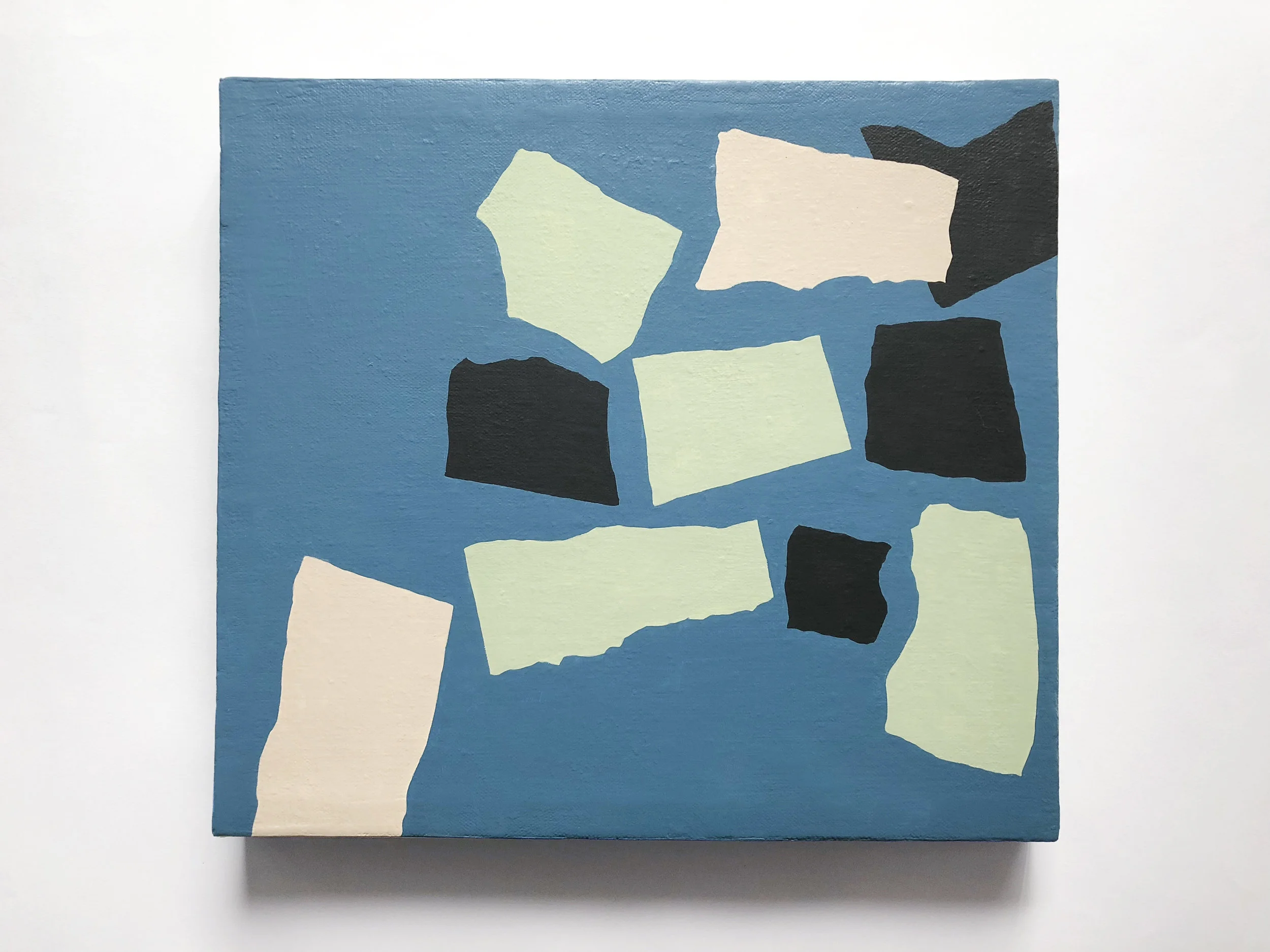 Muffler 14" x 15.5" Acrylic on linen 2018