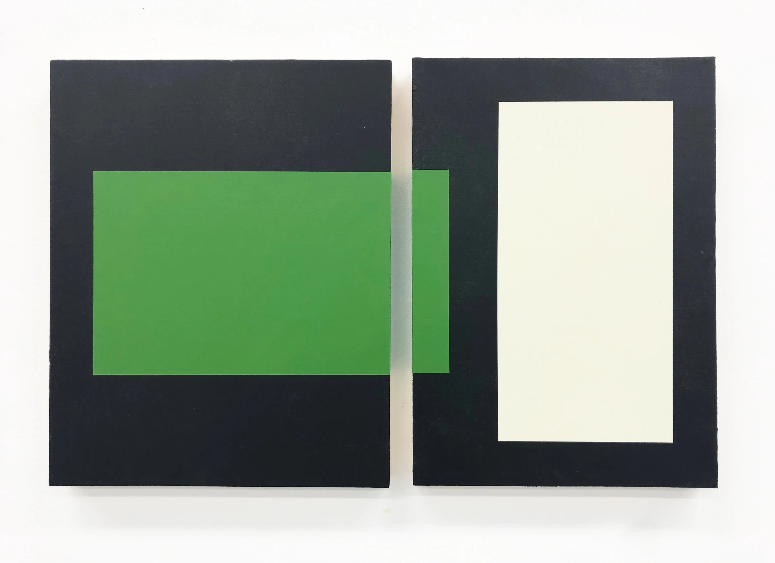 Blow 20" x 16" and 20" x 14" Acrylic on wood panels 2018 Sold