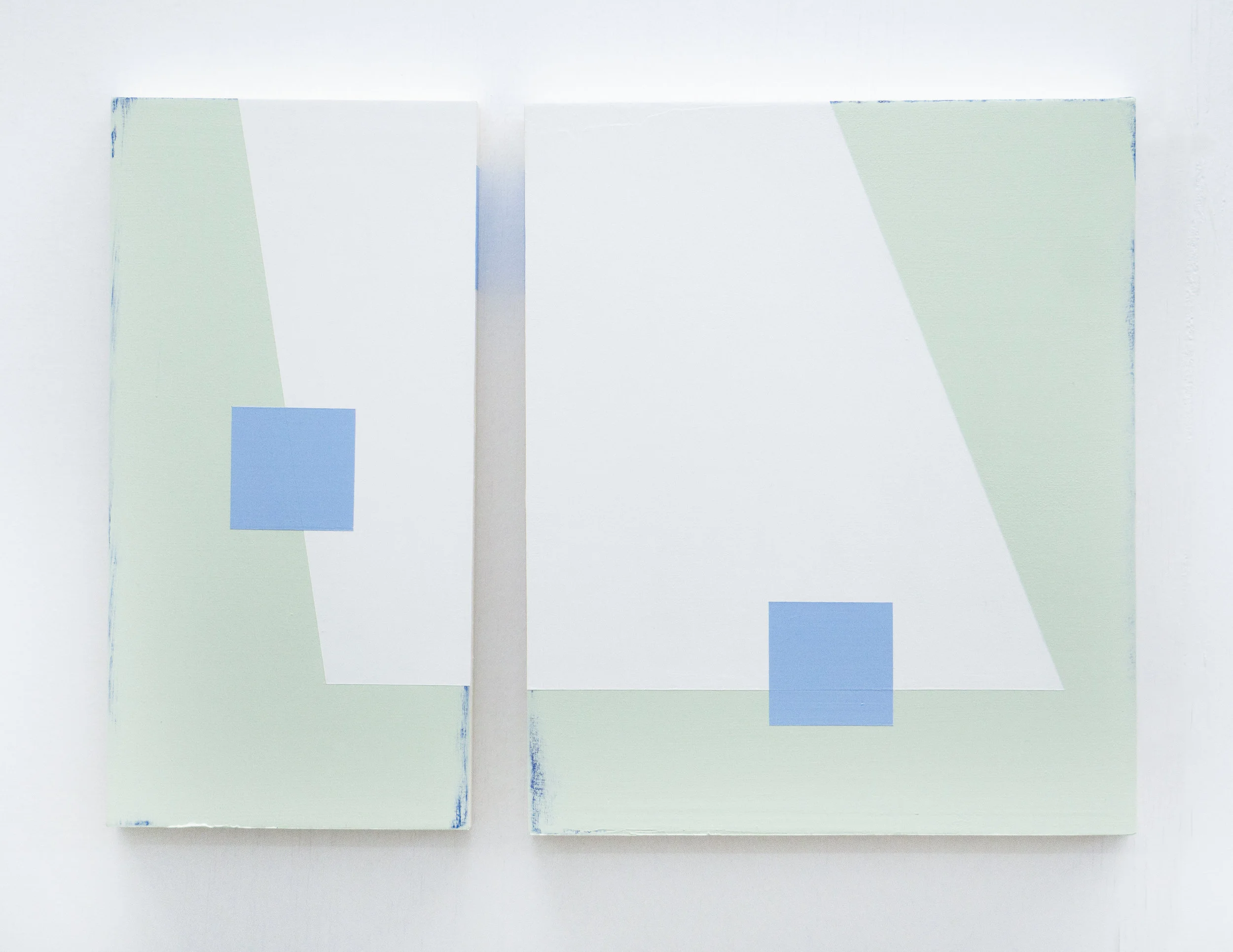 Flip 12” x 6” and 12” x 10” Acrylic on wood panels 2019
