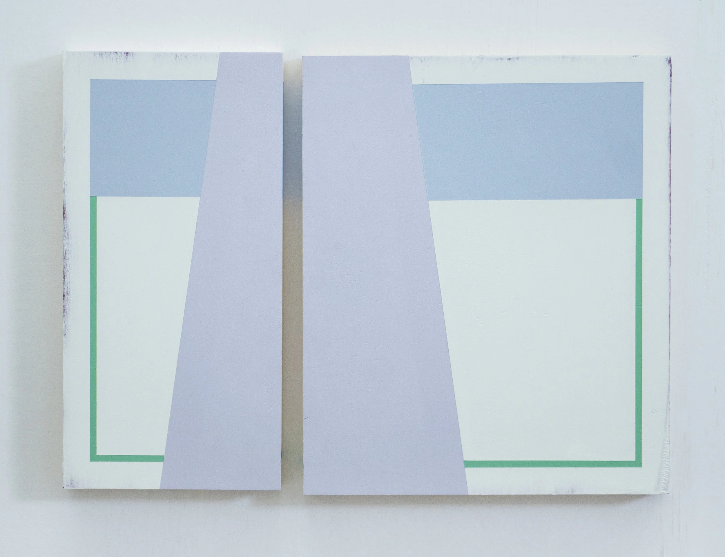 Hide and Seek 12” x 6” and 12” x 10” Acrylic on wood panels 2019