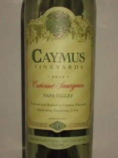 Caymus Vineyards --2013 Napa Valley Cabernet Sauvignon ($70) Don't have to say a lot. It's Caymus. It's excellent! This wonderful Cab from Chuck Wagner is his 41st and he just continues making some of the finest Cabernet Sauvignon on the planet. This one has distinctive favors of vanilla and butterscotch and finishes smooth, with a great lingering dark fruit flavor. If you get a chance, splurge. It's well worth it.