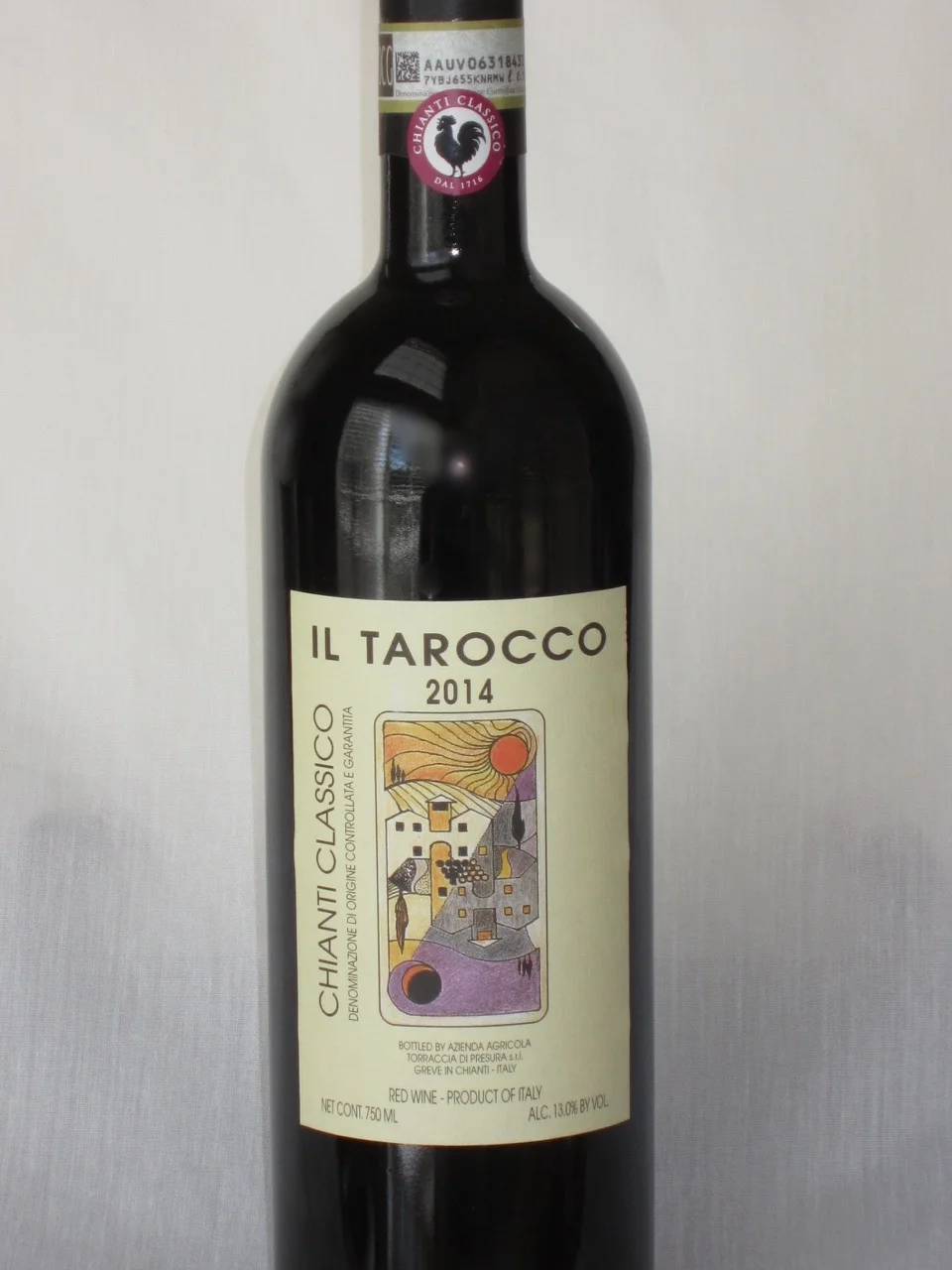 2014 Il Tarocco Chianti Classico ($10) As you can immediately tell from the black rooster on the neck of the bottle, this is a Chianti Classico. The black rooster let's you know this is a nicer Chianti. While Chianti is required to be made from at least 70% Sangiovese, and Chianti Classico must be at least 80% Sangiovese, the Il Tarocco is 90% Sangiovese along with 10% Canaiolo Nero. This is a great, affordable and attainable Chianti Classico. Enjoy with beef, pork and lamb dishes. Cheers!