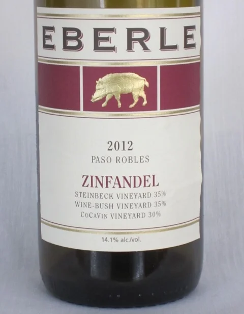 2012 Eberle Zinfandel ($25) Gary Eberle is " The Paso Robles Pioneer " and for good reason. Eberle continues to produce excellent wines and this Zinfandel is just another example. Sourced from three vineyards, he describes this one as displaying " classic aromatics reminiscent of dark briar fruit, zesty raspberry infused with hints of licorice, roasted herbs and spice. " I describe it as a winner! Keep your eyes out for wines from Eberle; you can't go wrong. And stop in at Eberle when you are in Paso Robles. They have a great friendly staff, a wonderful cave tour and you just might find Gary sitting out front enjoying a glass of wine. I did!