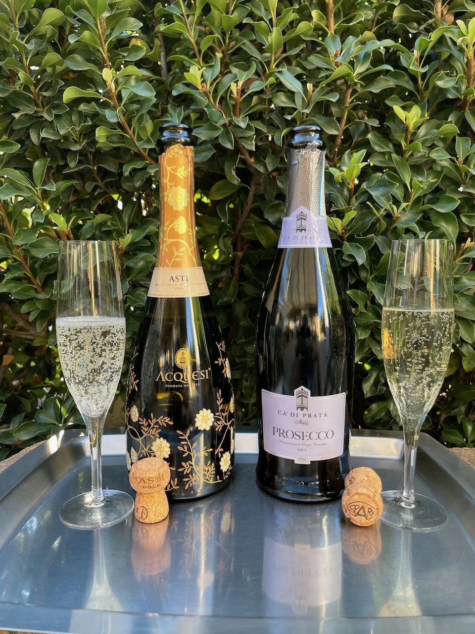 Ca di Prata Prosecco DOC Brut ($15.99) and Acquesi Asti Spumante ($16.99)   Sparkling wines are perfect at most any time and with most any foods. All too often, though, they get reserved for just one major holiday each year. And who doesn’t enjoy p