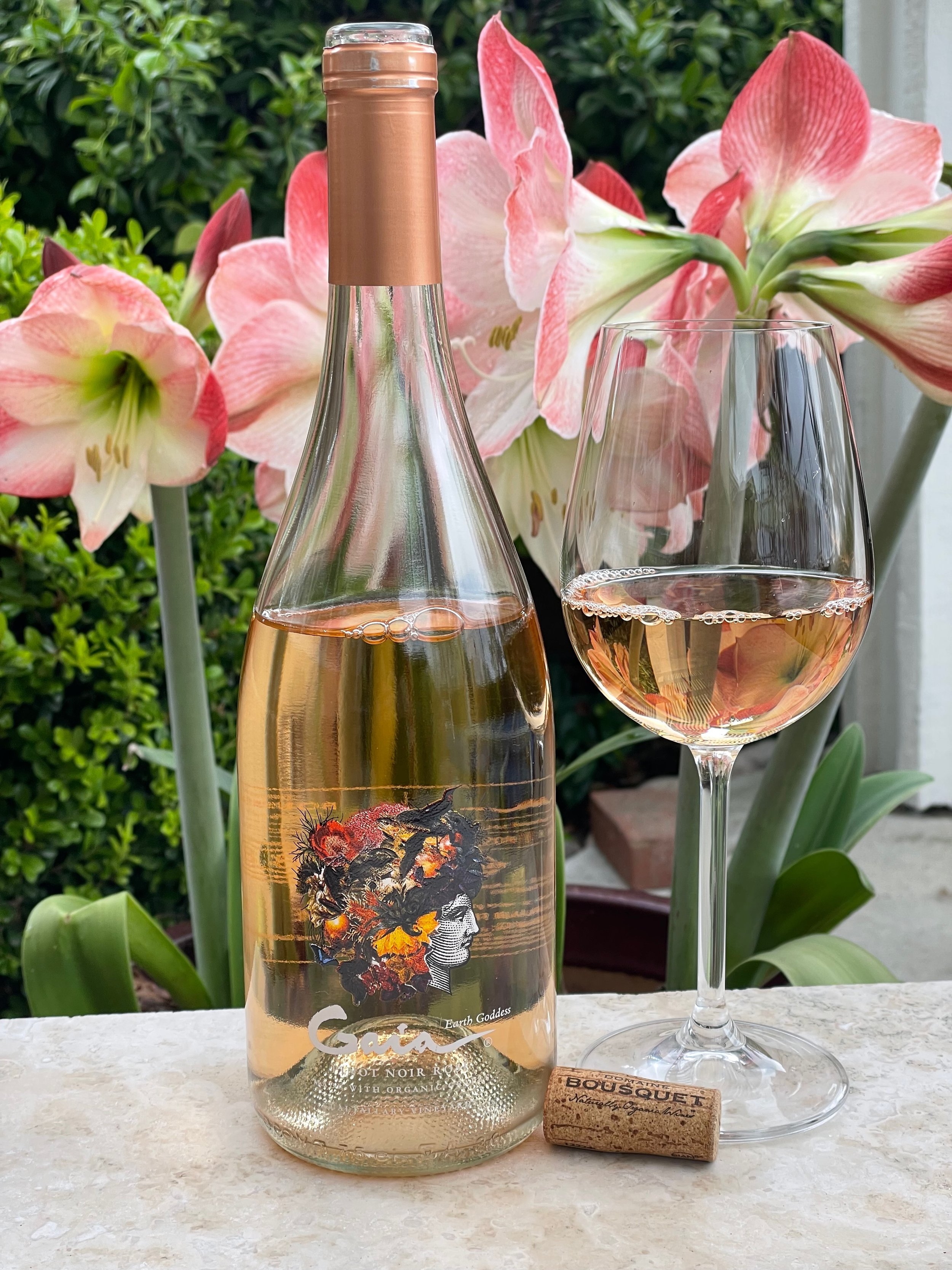 2024 Domaine Bousquet Gaia Pinot Noir Rosé ($20) Gaia, the Greek goddess of the Earth, has been the Bousquet family’s inspiration since founding the winery in 1997. According to Ancient Greek mythology, Gaia ( Guy-uh ) was one of the prim