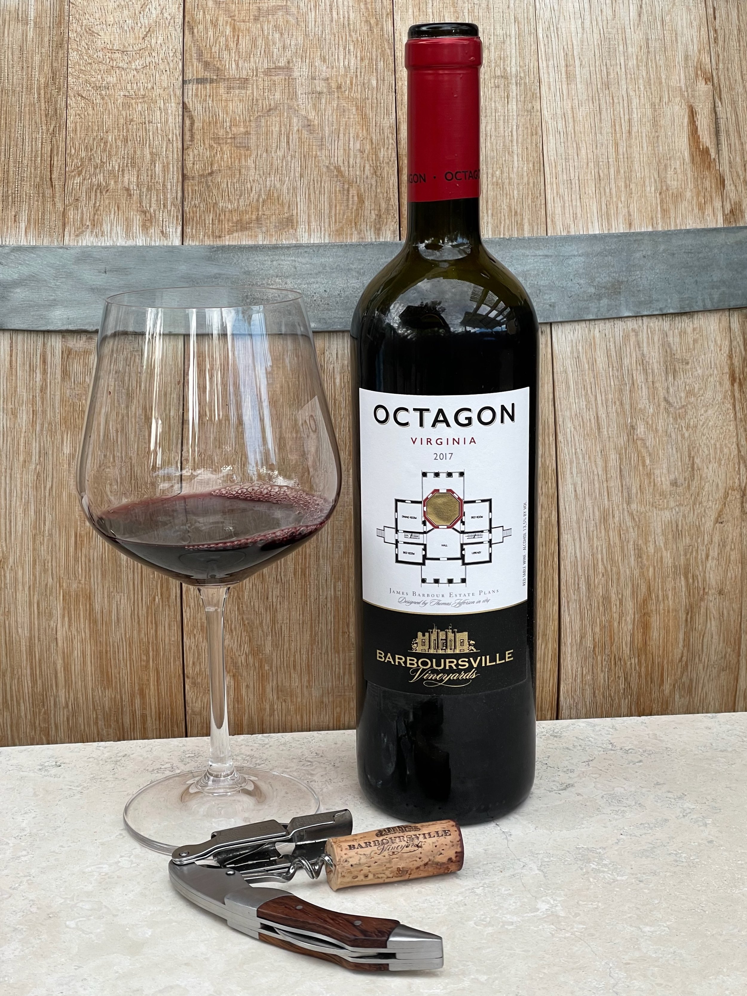 2017 Barboursville Vineyards Octagon ($95) This Barboursville Vineyards wine was named to celebrate the estate’s diverse connections with the legacy of Thomas Jefferson, symbolized in the central octagon drawing room in his design for Governor Ba