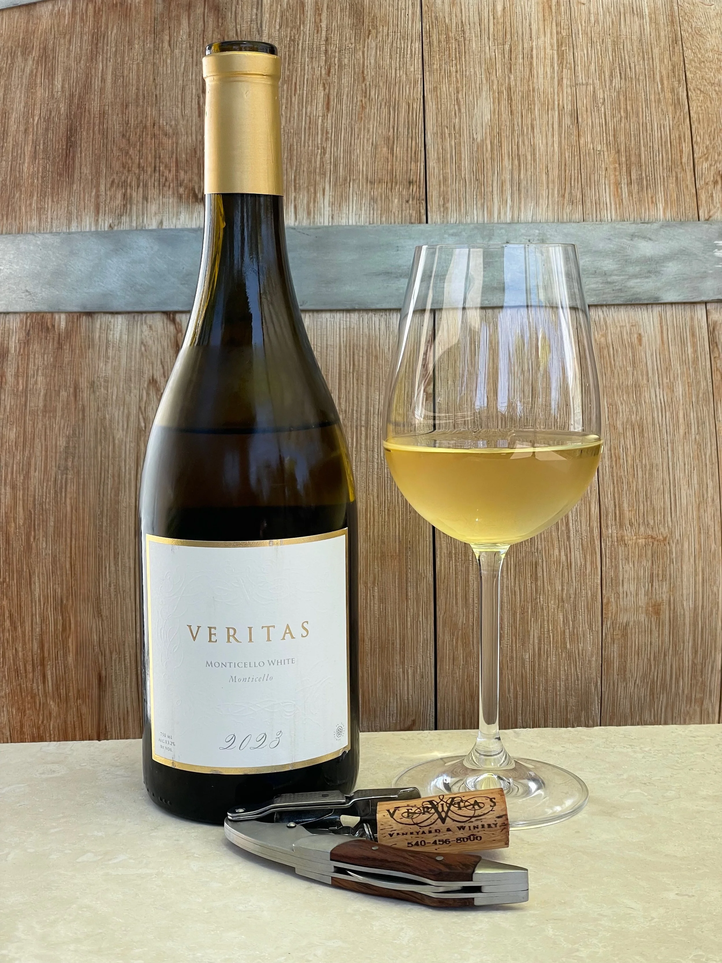   2023 Veritas Vineyards Monticello White Blend ($35)   Veritas Winery was started by Andrew and Patricia Hodson in 1999. Born out of their love of wine and commitment to producing quality wine, Veritas has grown into a 20-year-old family business th