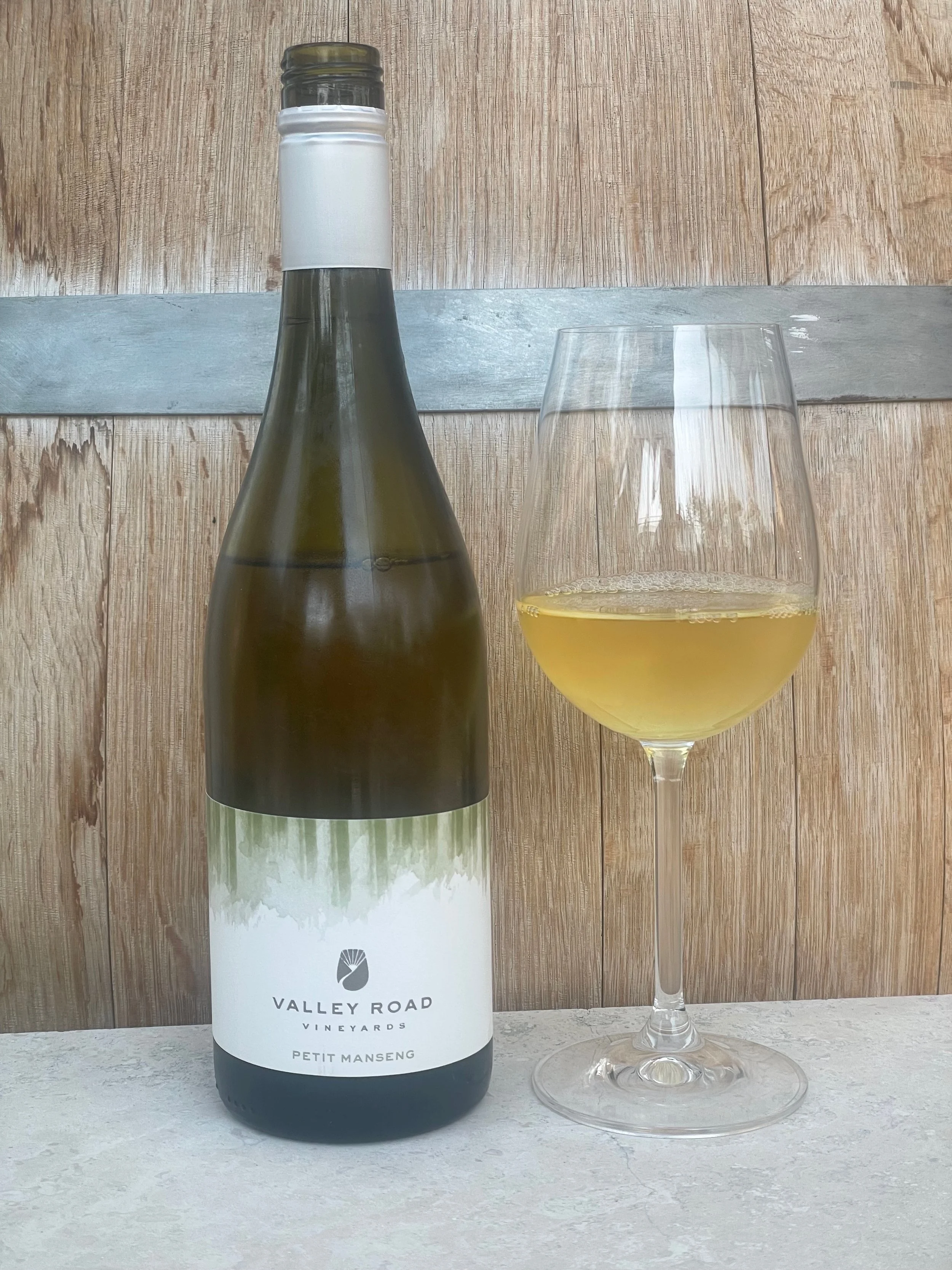   2023 Valley Road Vineyards Petit Manseng ($29.95)   Organized in 2015, Valley Road Vineyards was conceived by a group of friends who brought talents from successful careers in law, advertising, insurance, real estate development, and writing, among