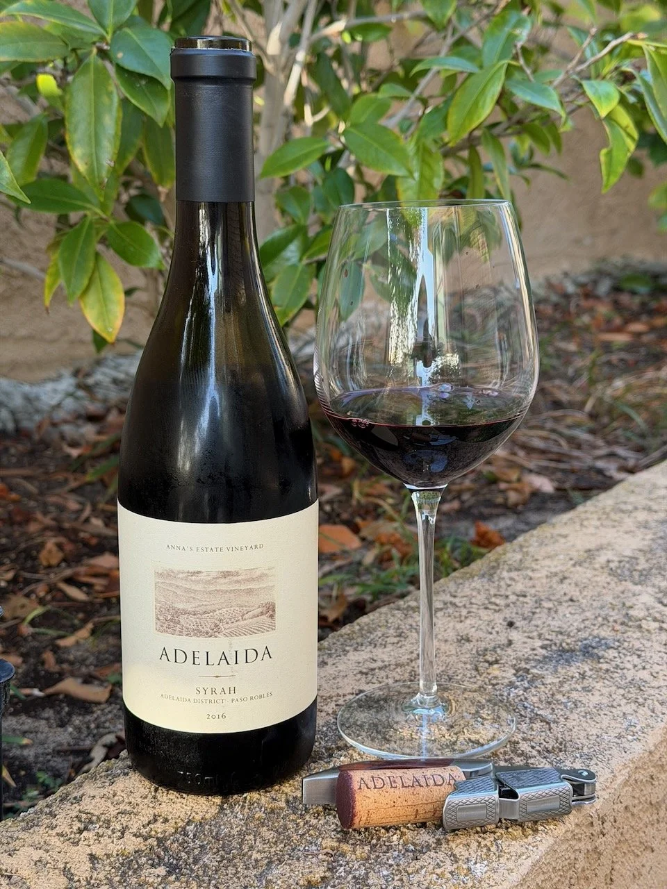   2016 Adelaida ‘Anna’s Estate Vineyard’ Syrah ($36)   Nestled into the rolling foothills of the Santa Lucia Mountains near Paso Robles, California, there is an idyllic contemporary winery owned by the Hoffman family and operated by Dr. Stanley Hoffm