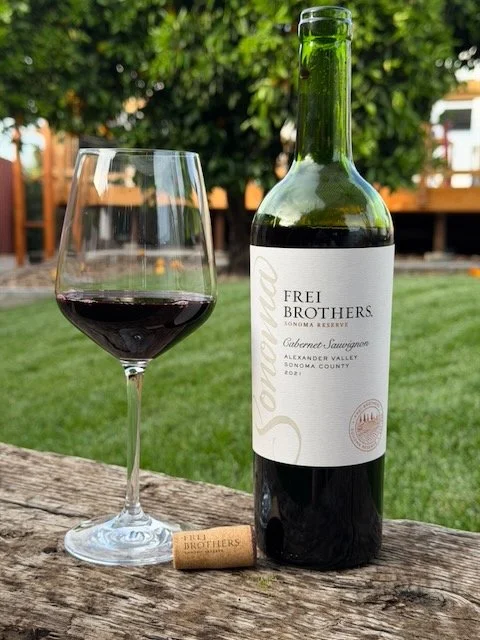   2021 Frei Brother Sonoma Reserve Cabernet Sauvignon ($16)   Frei Brothers has been a part of Sonoma County for over a century. After coming to California from his native Switzerland, founder Andrew Frei first established vineyards in the Dry Creek 