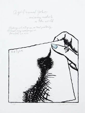 A Girl Named Yoko • by Raymond Pettibon