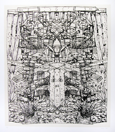 Garden • Etching with chine colle • 15.5 inches x 13 inches • $550