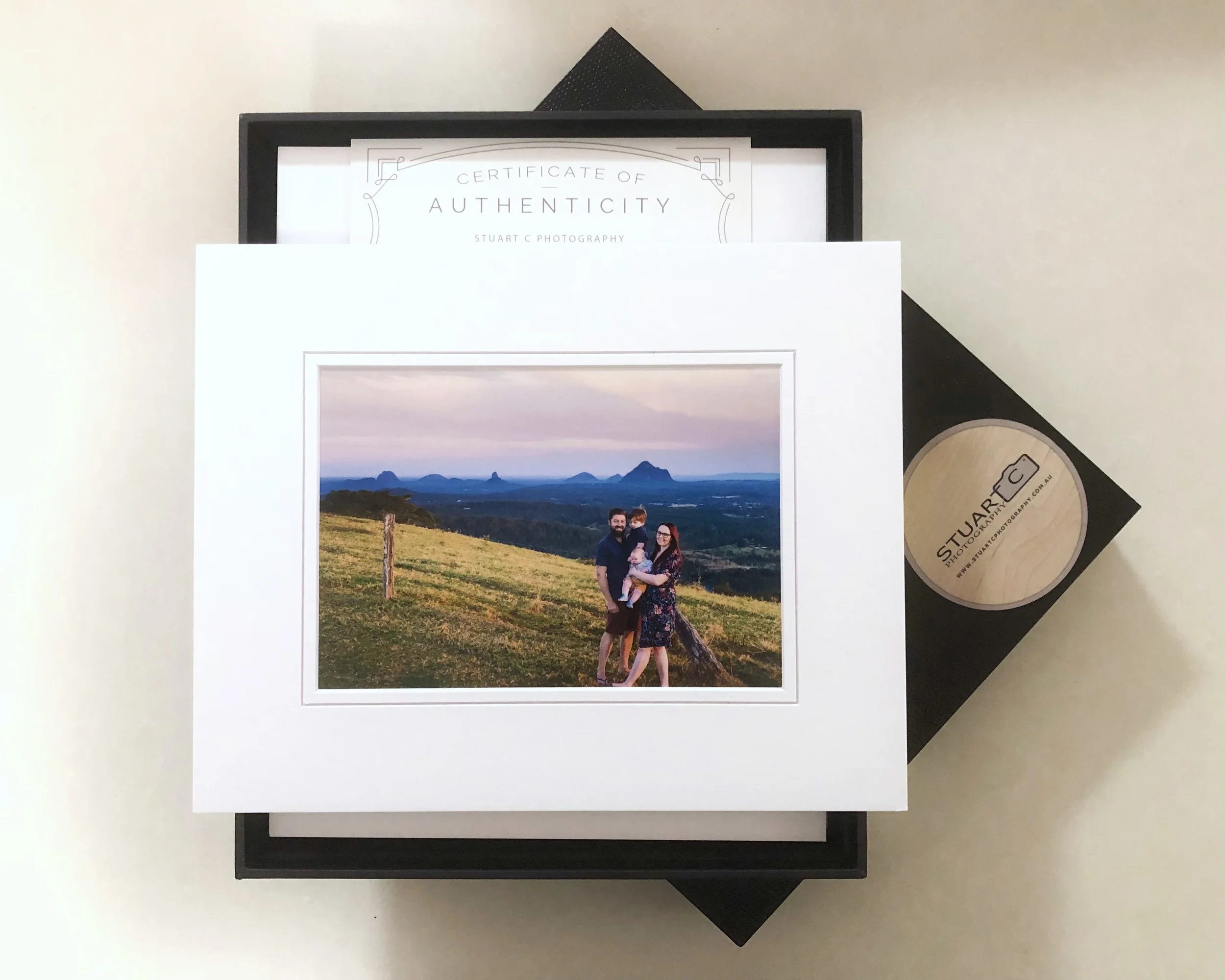 Portrait Box of Matted Prints from Stuart C Photography, Caboolture Outdoor Family Photographer