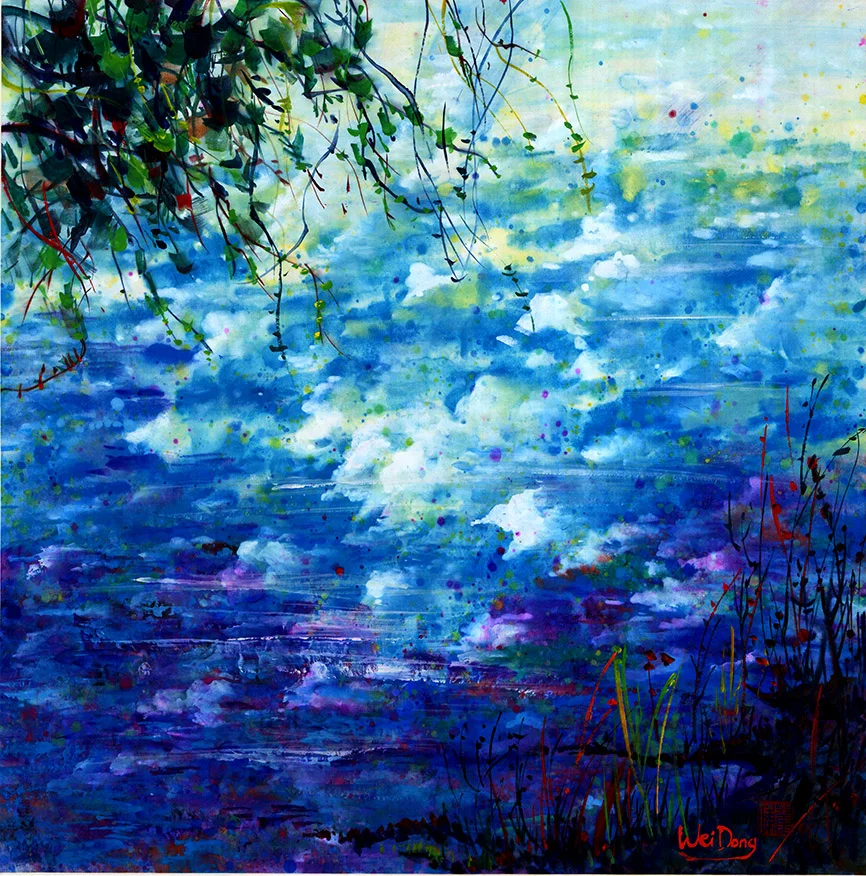 流水飞红Summer Lake Reflections (Sold)