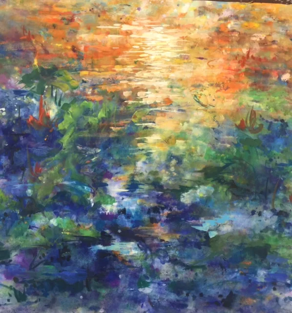 池塘 夕阳 （Sunset-Pond)