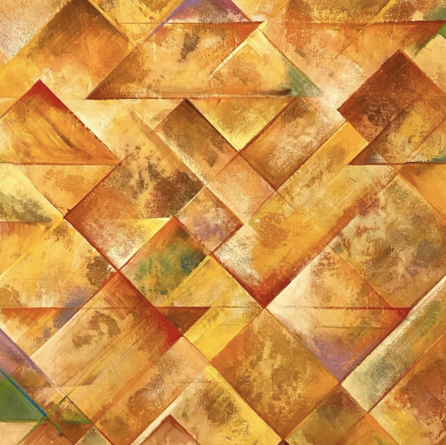 Series of Triangles 26 X 26 in, 2020, Watercolor and Gouache on Rice Pape