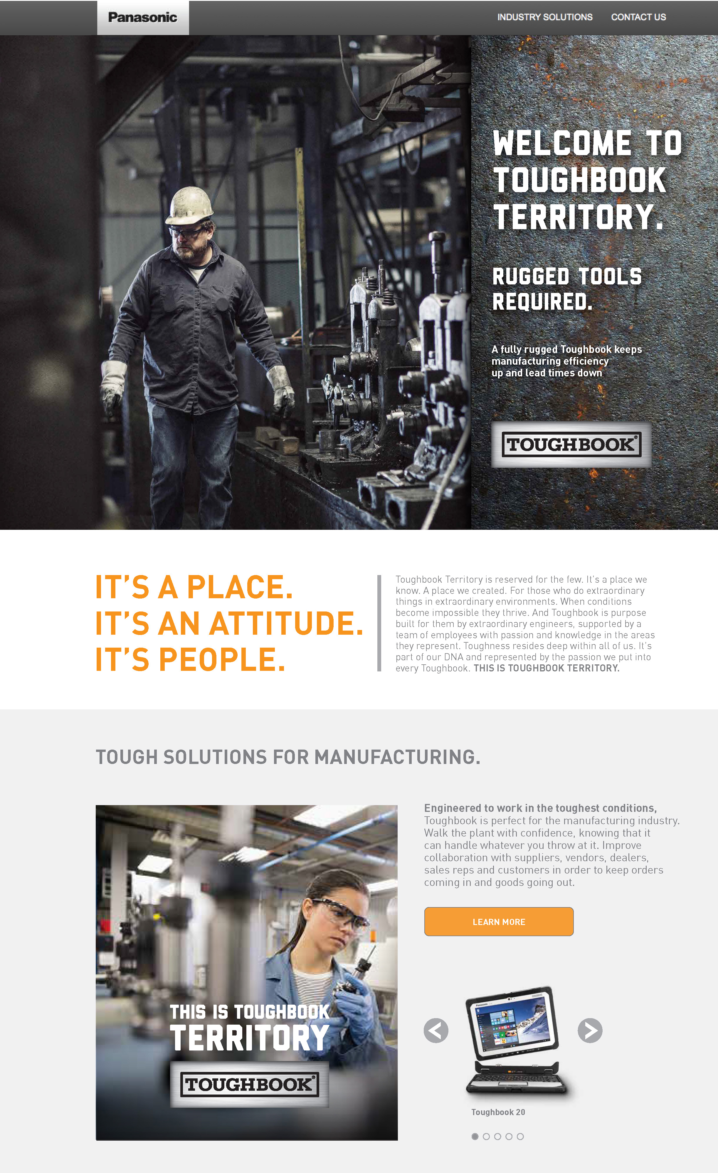 Toughbook Territory Landing Page