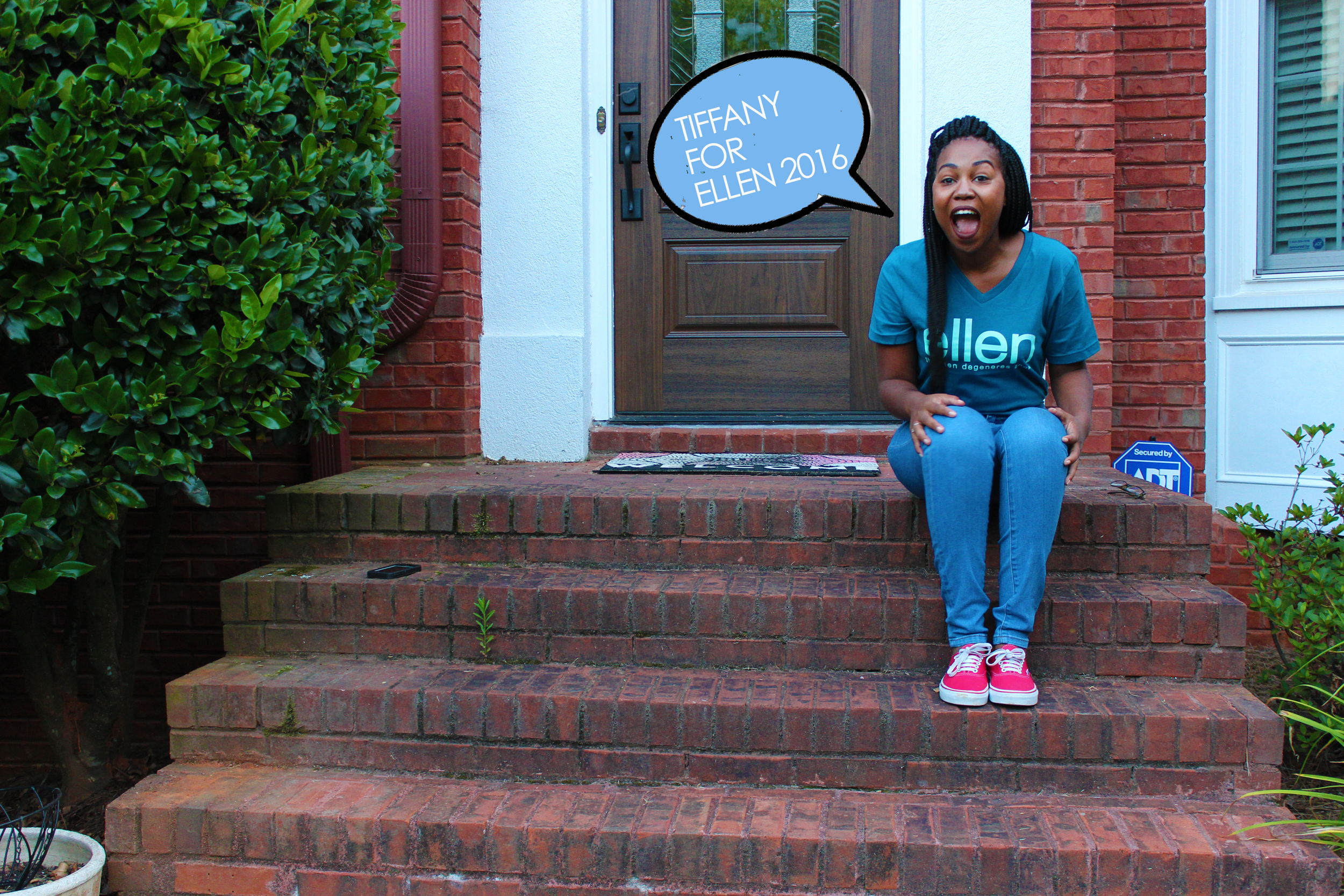 Knock, knock. Who's there? TIFFANY FOR ELLEN THAT'S WHO