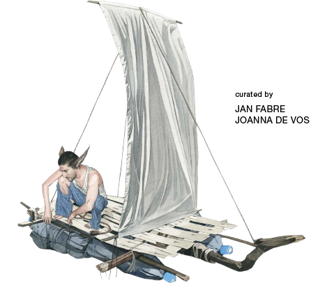 'The Raft. Art is (not) Lonely' curated by Jan Fabre and Joanna De Vos featuring artists Berend Strik, Steve McQueen, Michael Borremans, Luc Tuymans, a.o. 