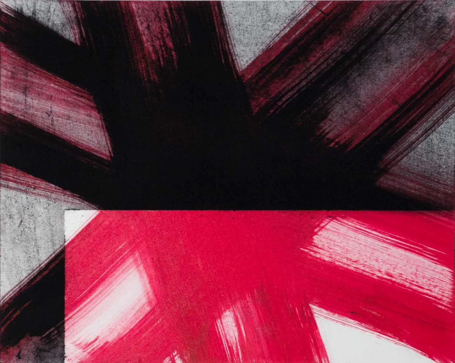 Ohne Titel , 2017 Untitled Bitumen und Pigment auf Karton 64x50 cm