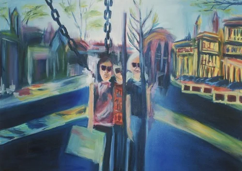 Girls+on+Bridge+-+Amsterdam,+1422mm+x+1016mm,+Oil+on+Canvas,+£500.jpg