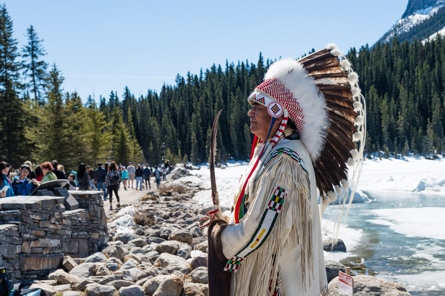 The Indian Chief. He was from the Stoney Nakoda Tribe.