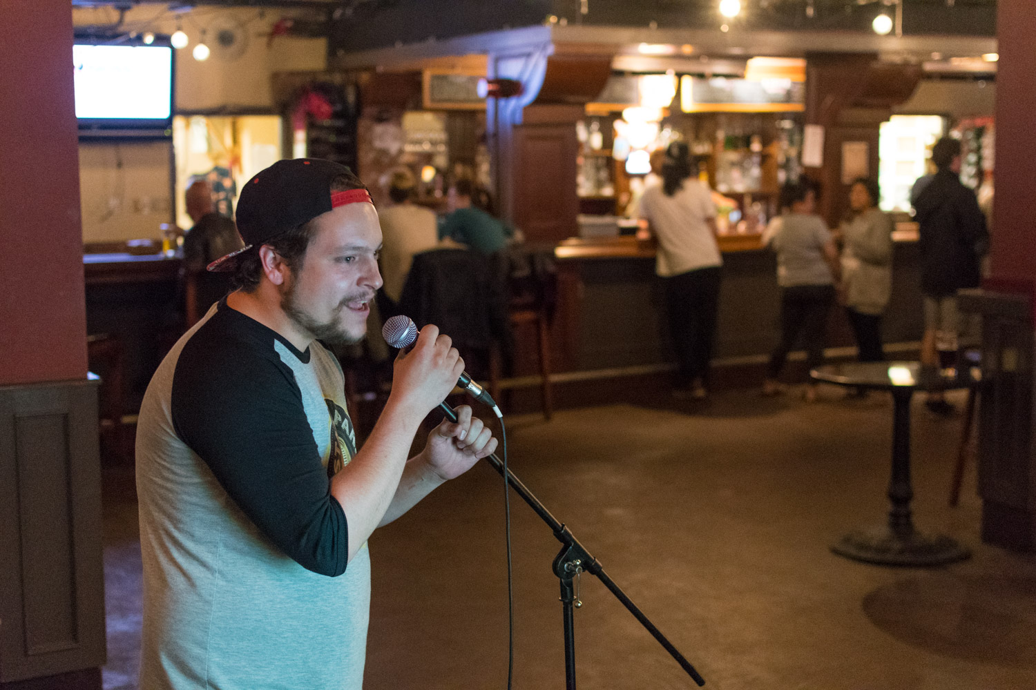 Another karaoke night. This was when there was a power cut in Lake Louise. All the staff accommodation power was down, apart from the pub. Good to see Lake Louise had their priorities right.