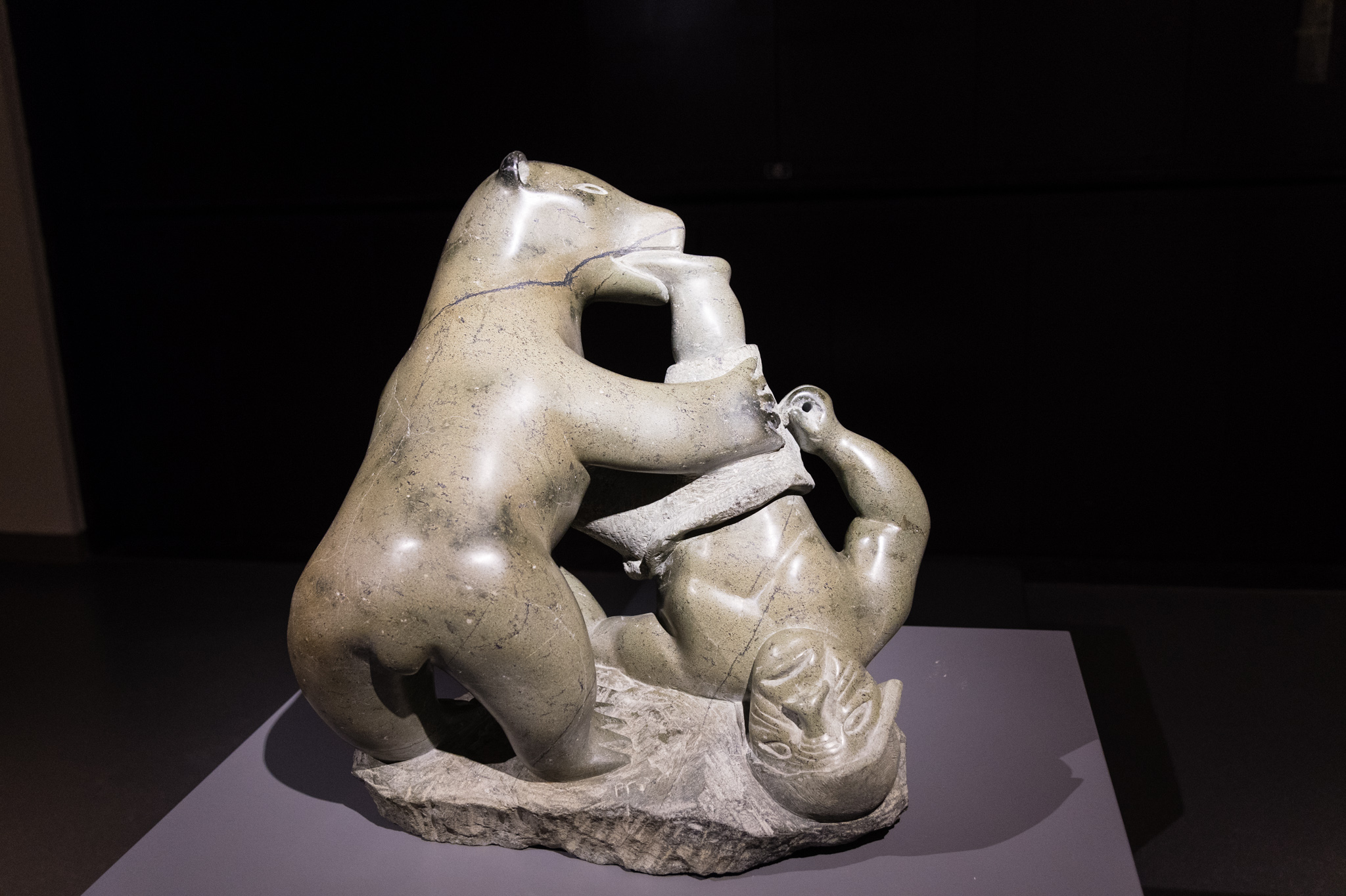 Now entering an local art gallery, exhibiting Inuit art. Out of all the major cities in Canada, Winnipeg seems to have the closest connection to great north.