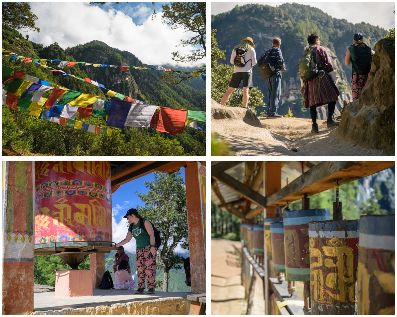  A series of prayer wheels in a clearing near the highest point of the trail. 