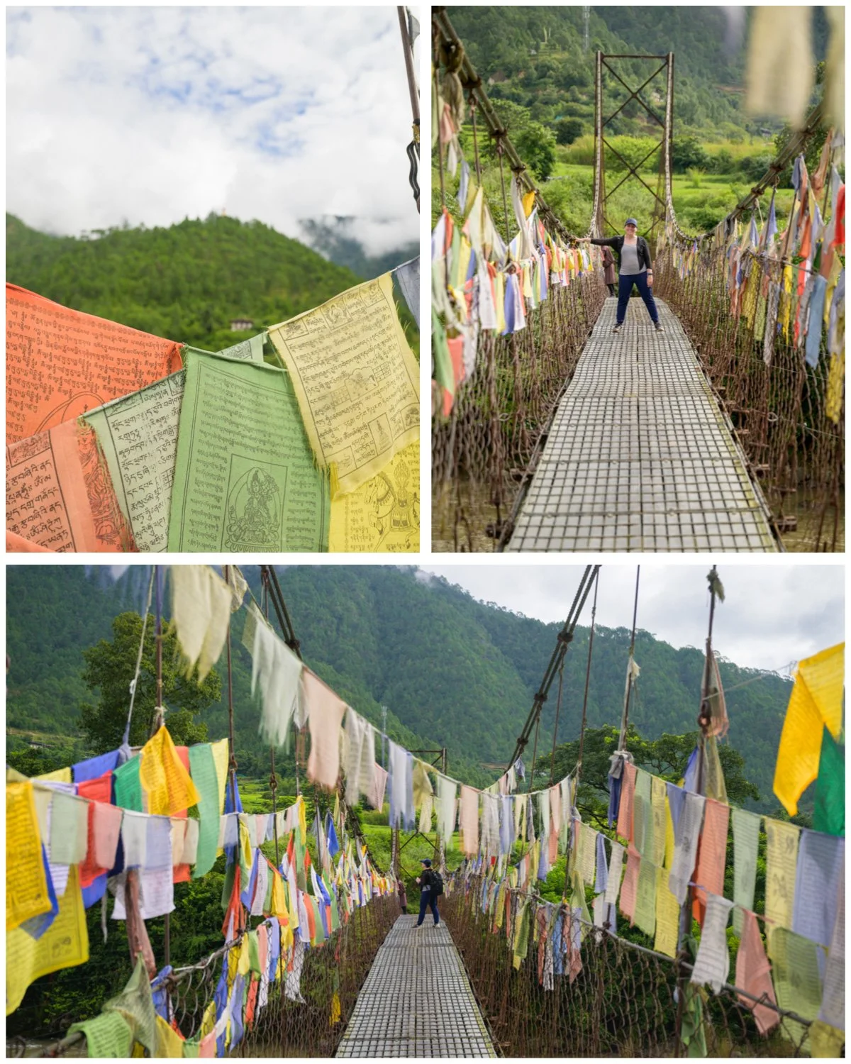  We started the morning with a short, steep hike up to Khamsum Yulley Namgyal Choeten. First we had to cross over another (less bouncy) suspension bridge. 