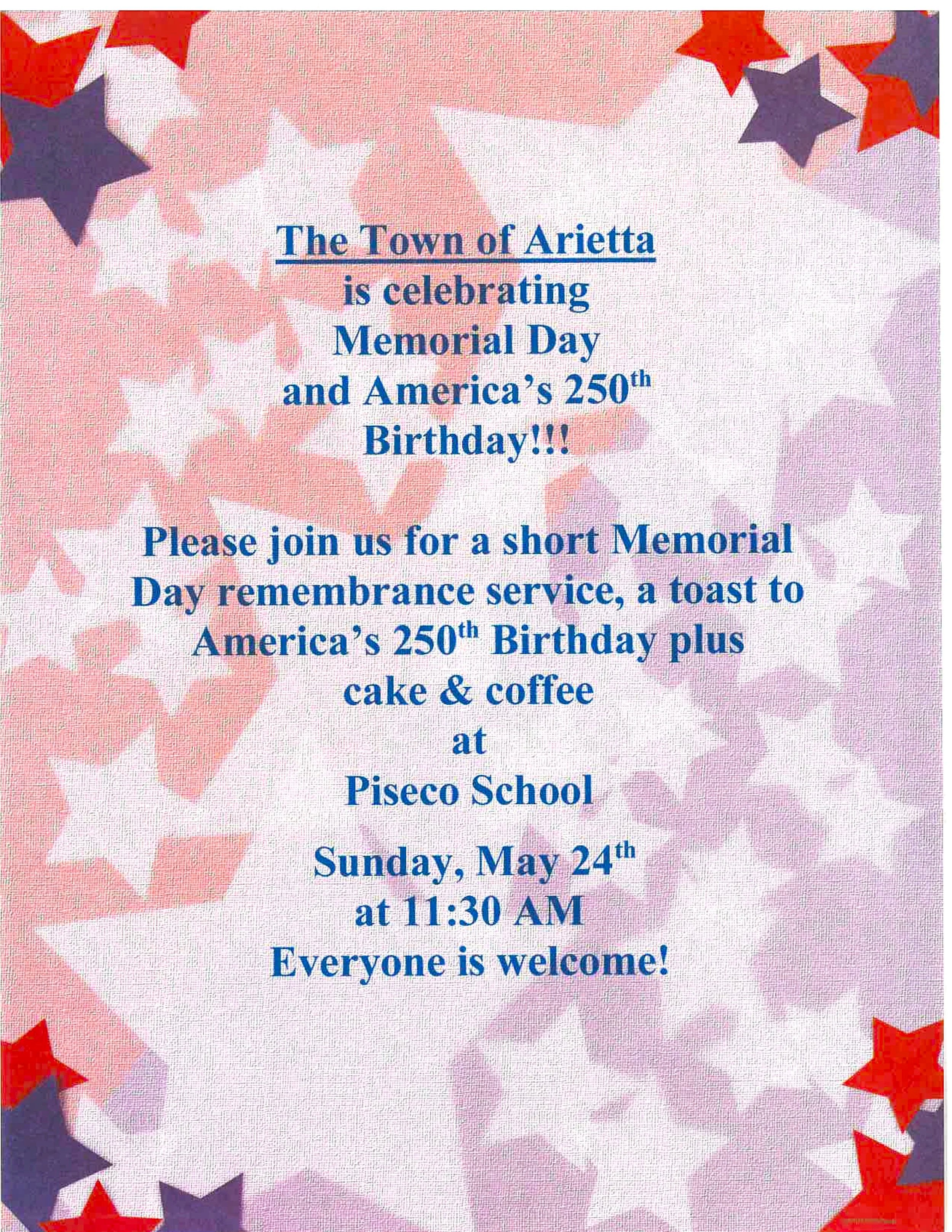 Arietta Memorial Day Celebration