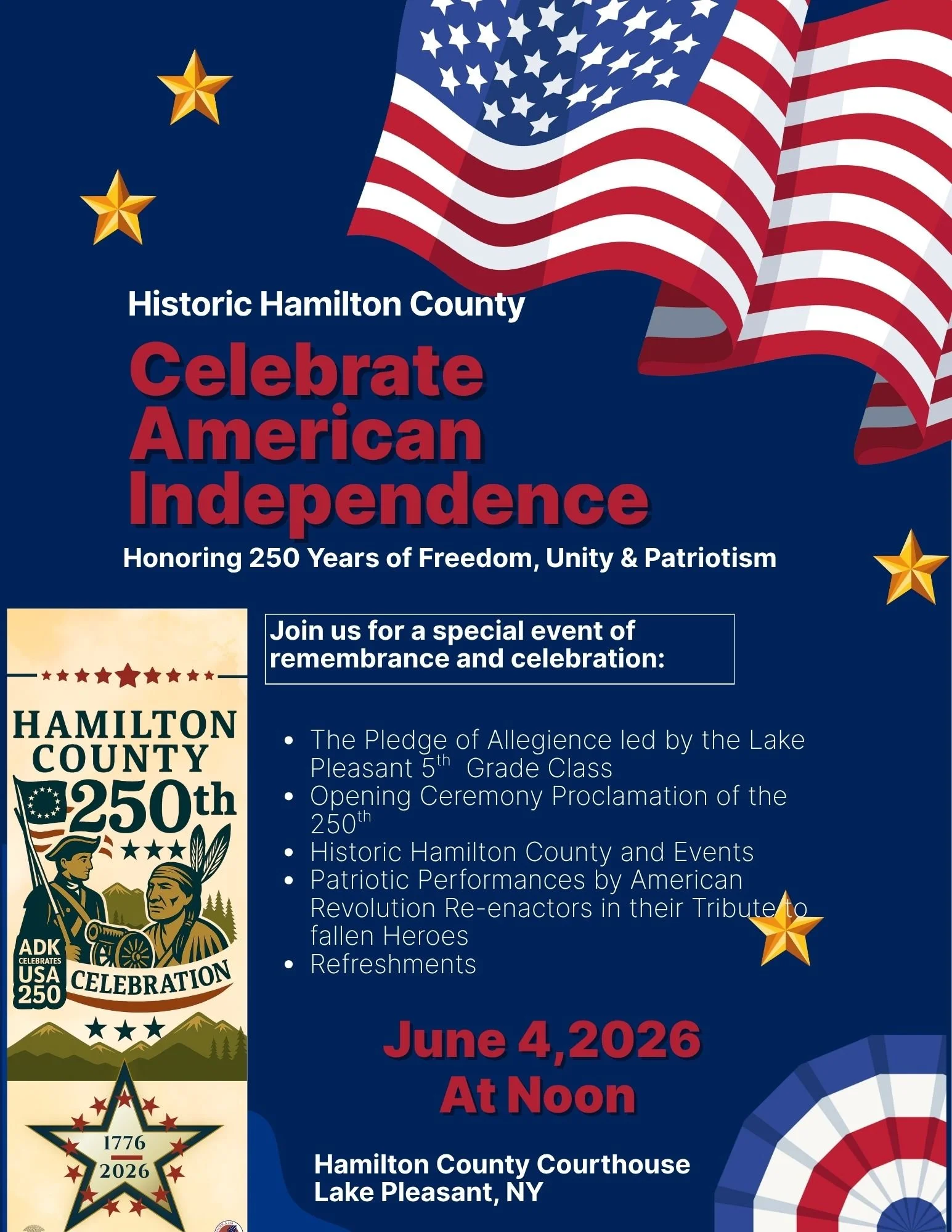 250th Celebration on the Courthouse steps