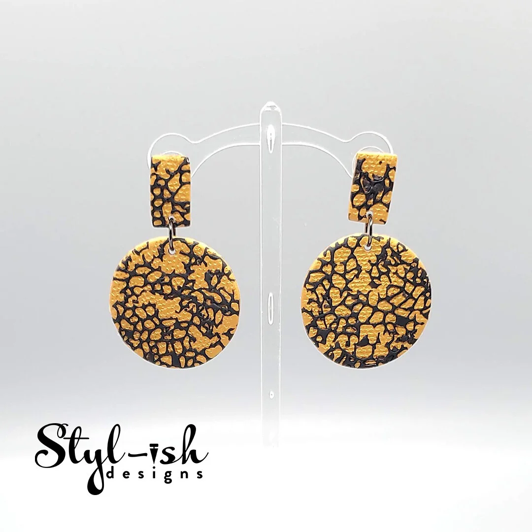 TSP: Webbed 2 Earrings (Gold/Black)