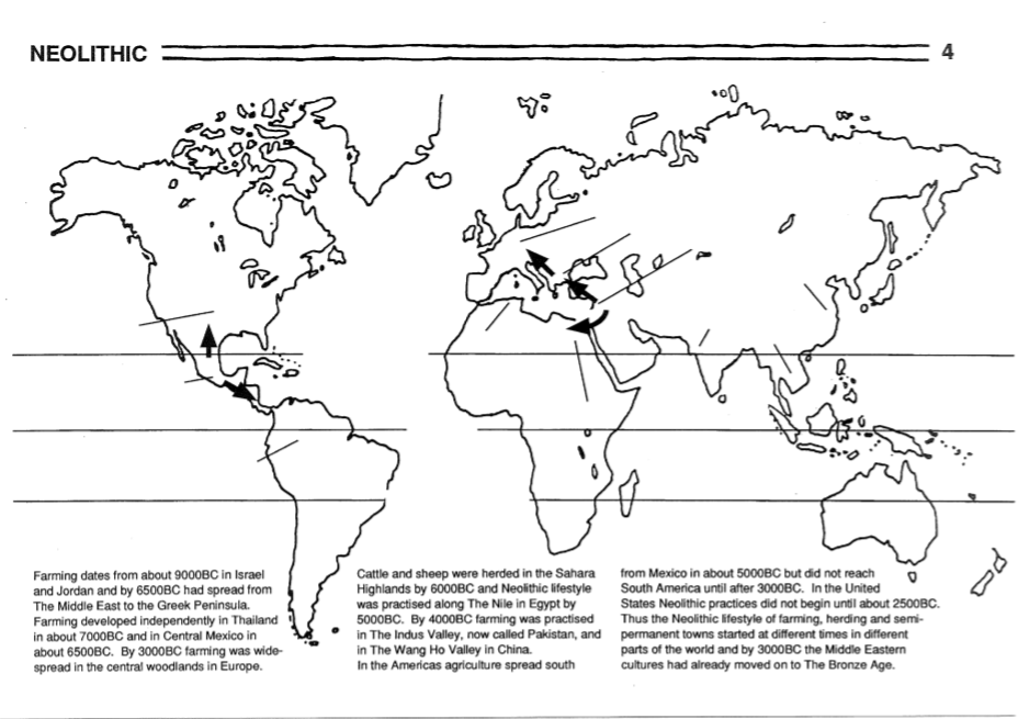 Example of map from the Sing Along with History Neolithic music pack...