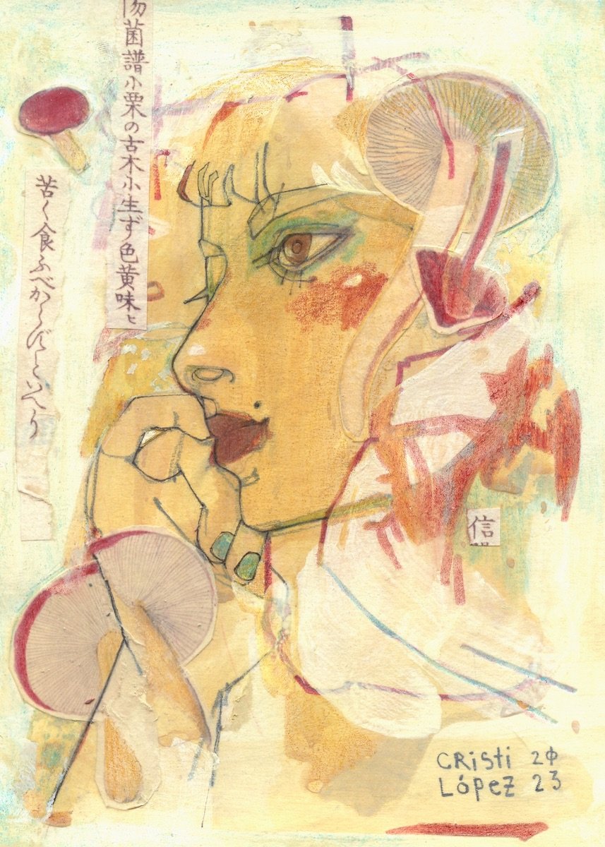 Untitled , 2023
Graphite, acrylic, colored pencil, and collage on paper; 5" x 7"
AVAILABLE