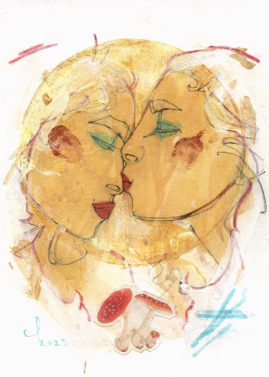 Untitled , 2024
Graphite, acrylic, colored pencil, and collage on paper; 5" x 7"
AVAILABLE