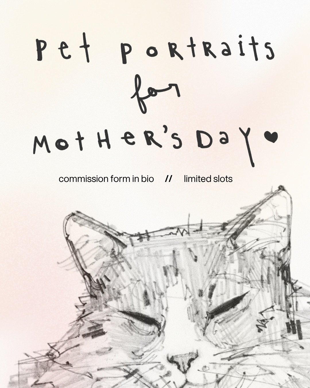 I&rsquo;m offering hand drawn pencil pet portraits for Mother&rsquo;s Day! Please know that your commission doesn&rsquo;t have to be for your mother or mother figure; I just like to plan these around common gifting occassions.
 
I will close commissi