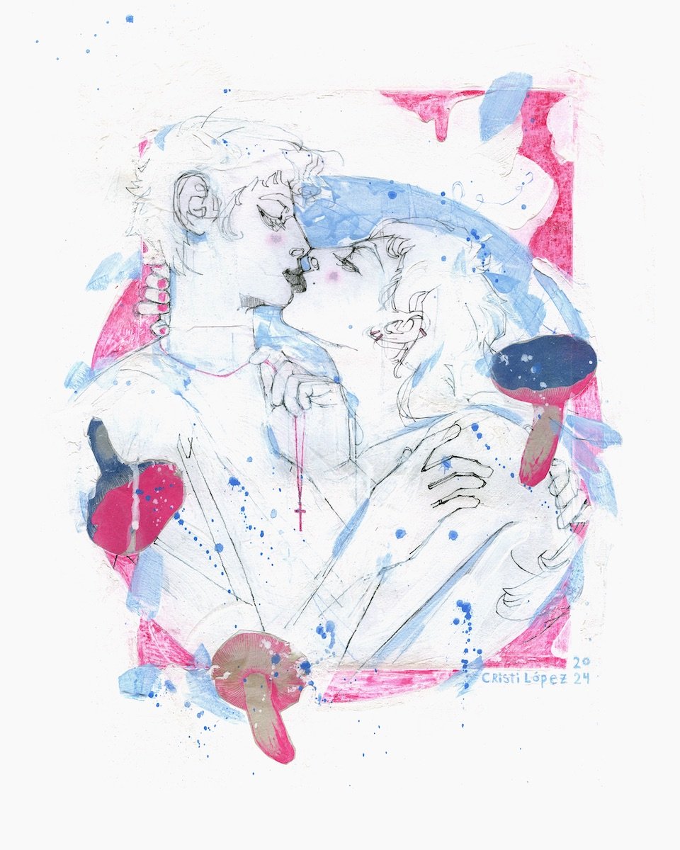 Untitled , 2024
Colored pencil and acrylic on paper; 22” x 30”
PRIVATE COLLECTION