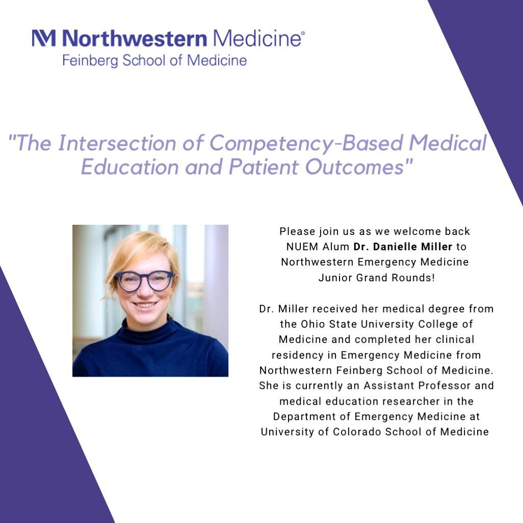 This week #EMConference also welcomes back NUEM alum Dr. Danielle Miller for Junior Grand Rounds! #whynuem
